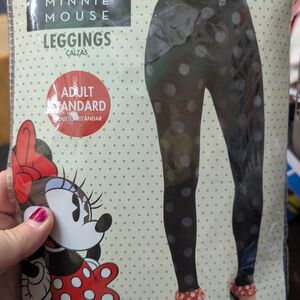 Disney Minnie Mouse Black Polka Dot Leggings